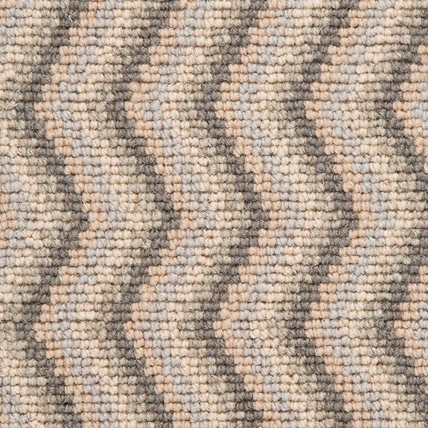 Deco Zig Zag Wool Herringbone Carpet - Balham