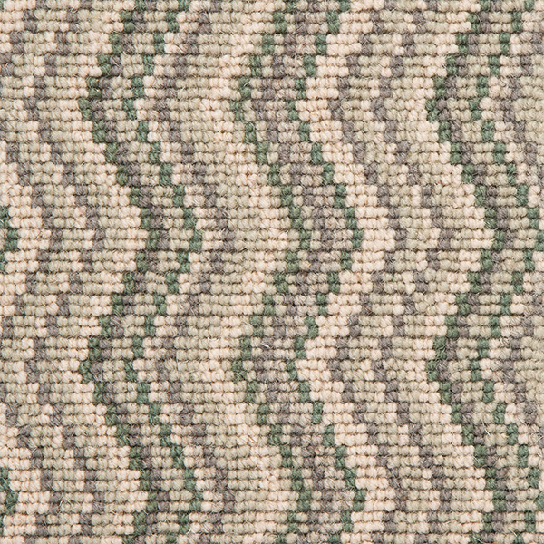 Deco Zig Zag Wool Herringbone Carpet - Greenwich Deco Zig Zag Wool Herringbone Carpet - Greenwich