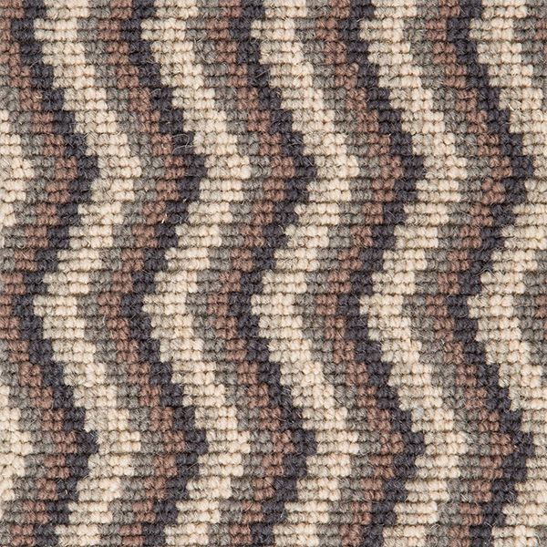 Deco Zig Zag Wool Herringbone Carpet - Woodland Deco Zig Zag Wool Herringbone Carpet - Woodland