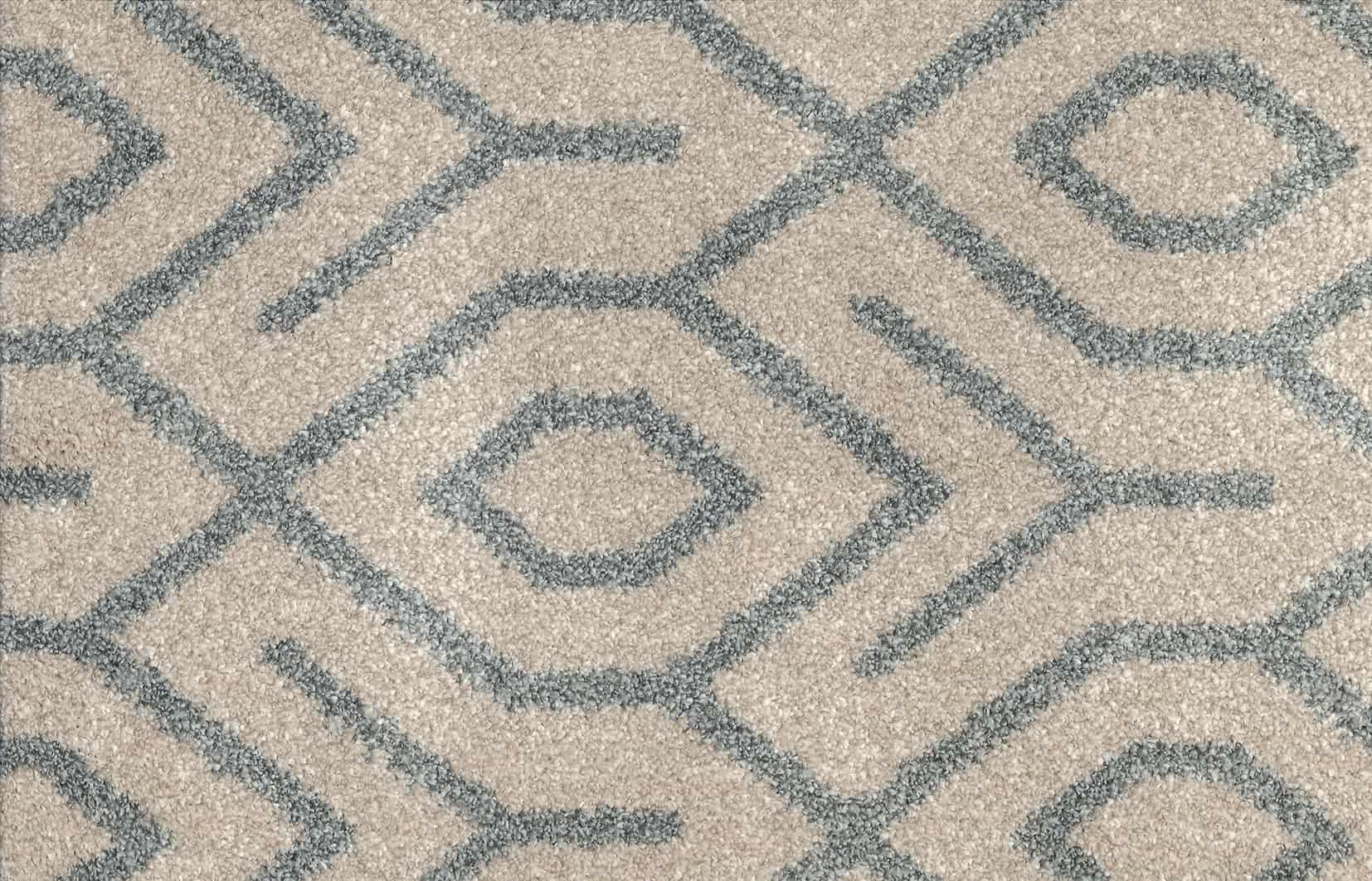 Moonlight Wilton Pattern Carpet - Cream/Grey