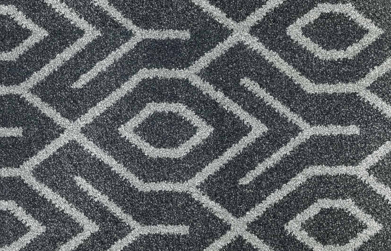 Moonlight Wilton Pattern Carpet - Dark Grey/Light Grey