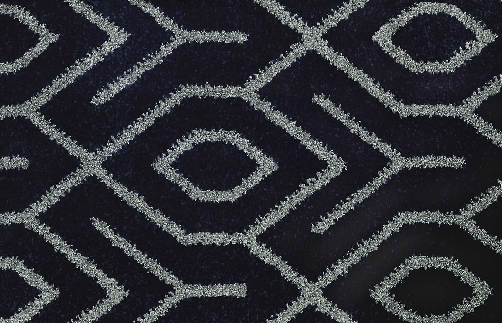 Moonlight Wilton Pattern Carpet - Navy/Grey 1832