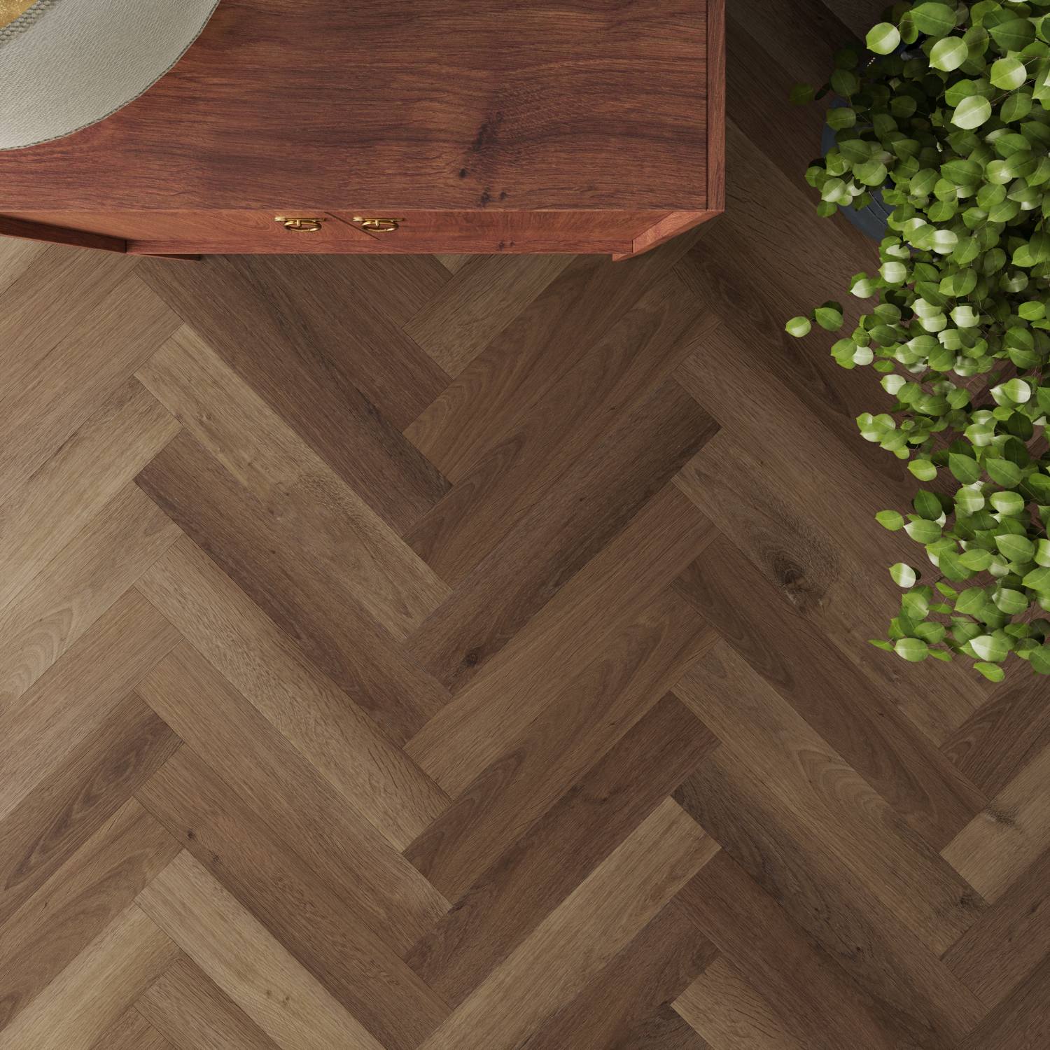 Highland Oak Chocolate Parquet LVT