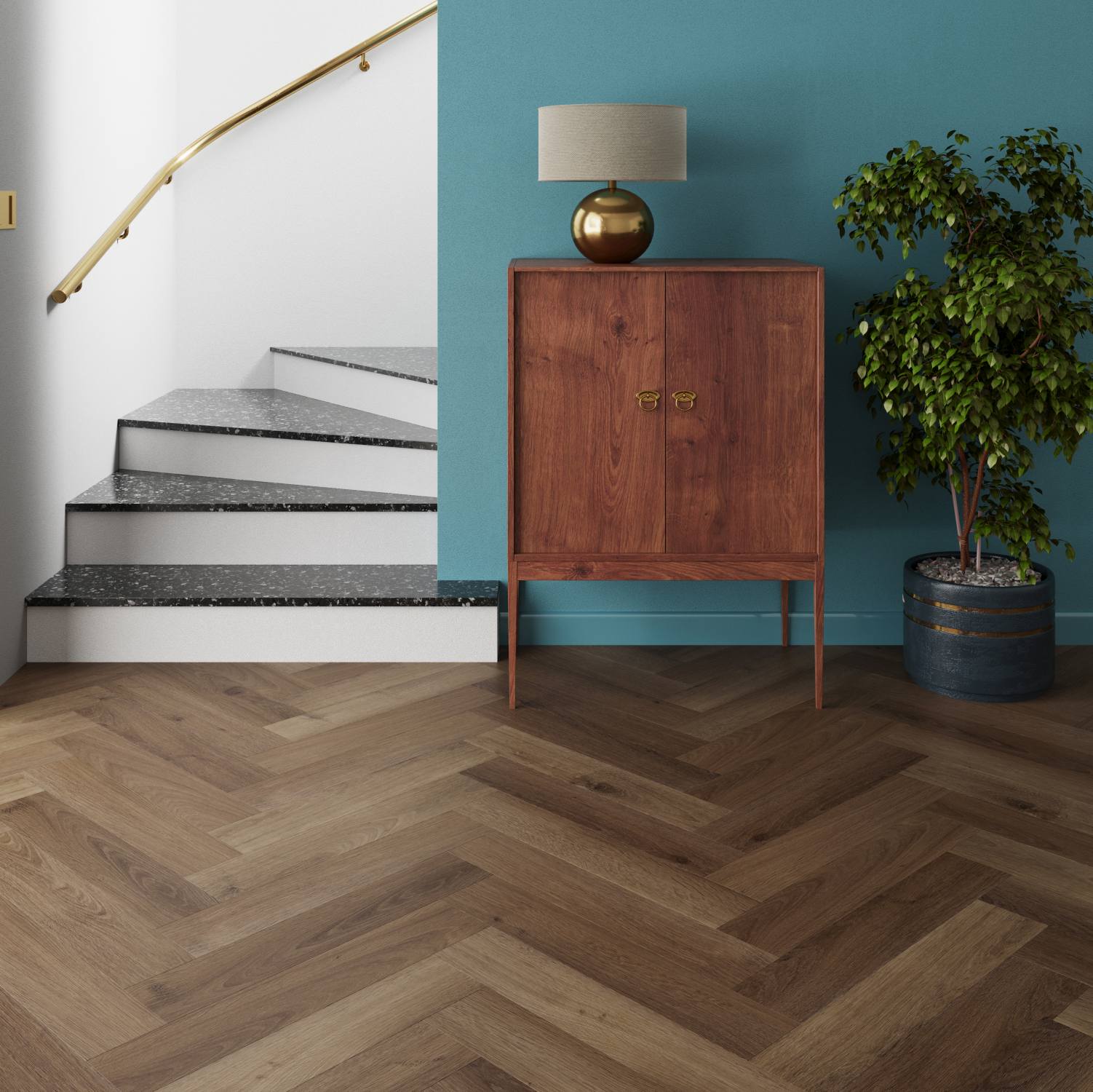 Highland Oak Chocolate Parquet LVT