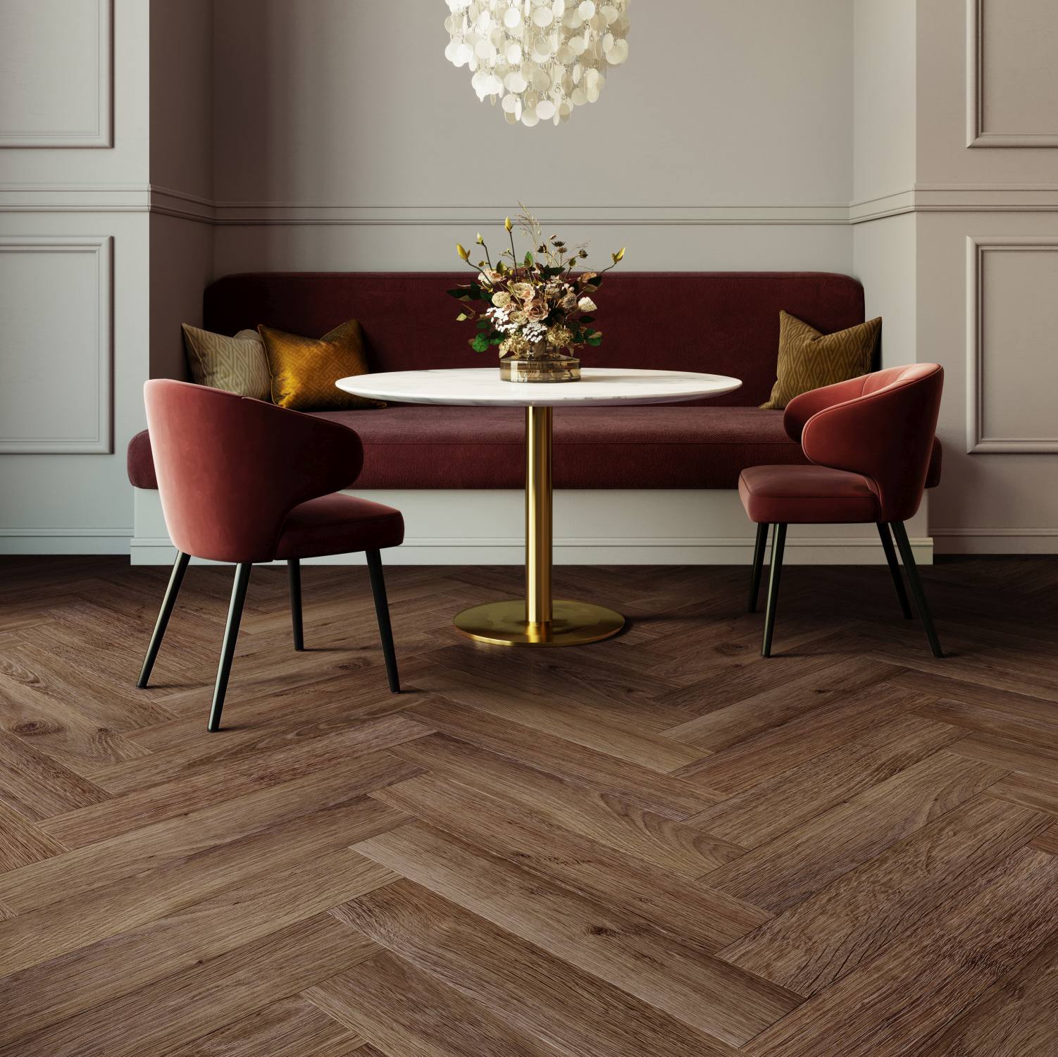 Highland Oak Chocolate Parquet LVT