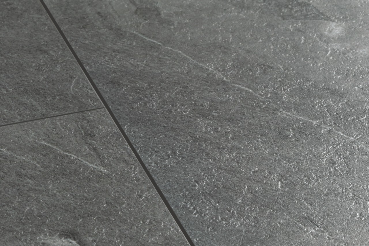 Ambient Click Tile LVT - Grey Slate Ambient Click Tile LVT - Grey Slate