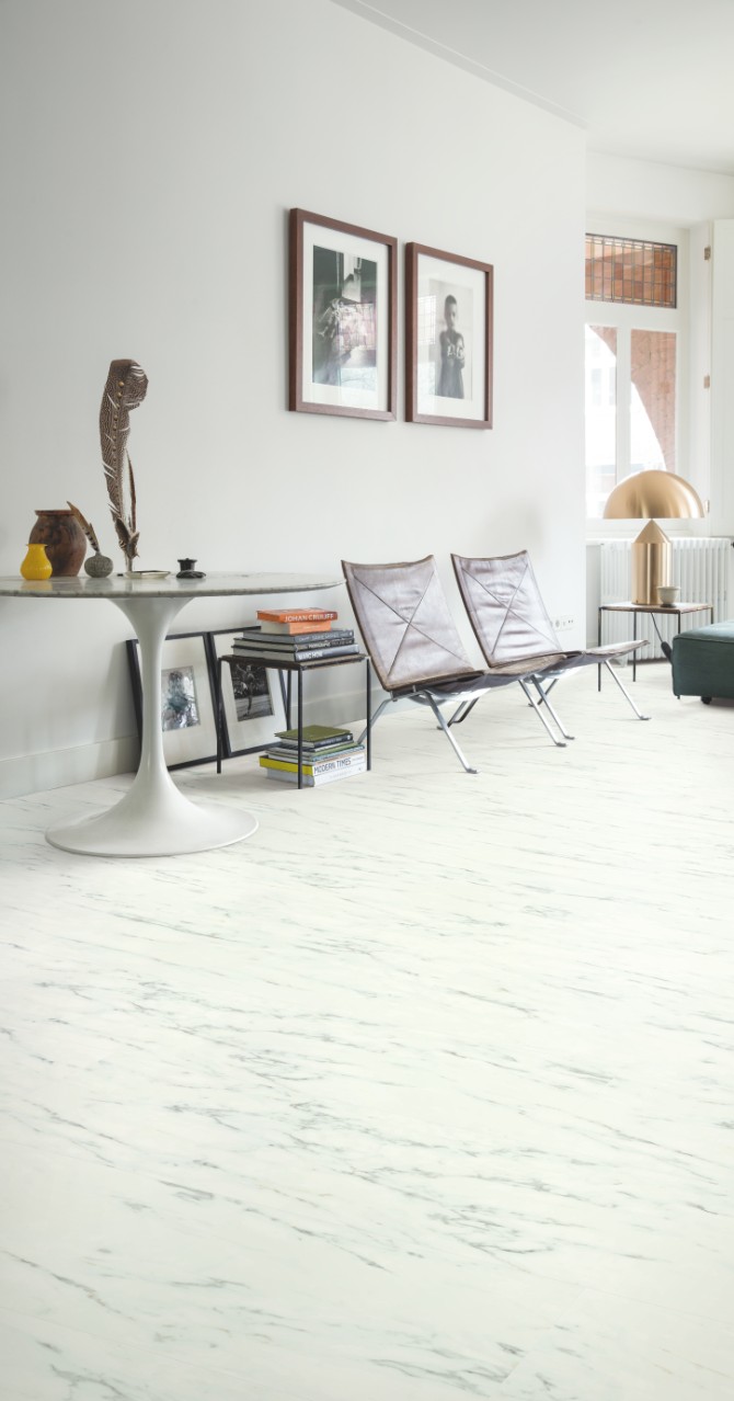 Ambient Click LVT - Marble Carrara White