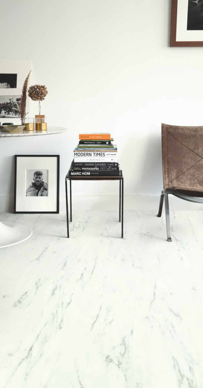 Ambient Click LVT - Marble Carrara White Ambient Click LVT - Marble Carrara White