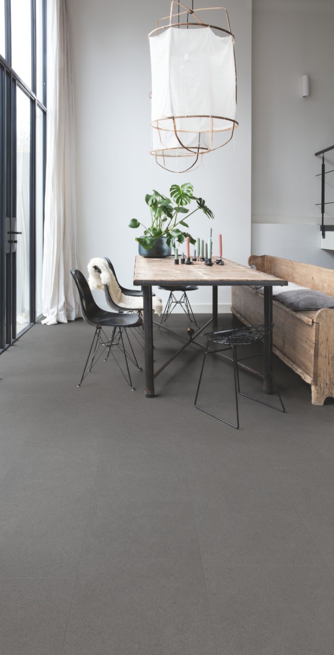 Ambient Click Tile LVT - Vibrant Medium Grey Ambient Click Tile LVT - Vibrant Medium Grey