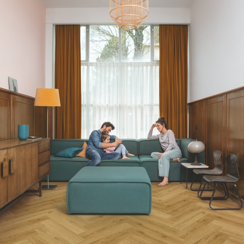 Ciro Herringbone LVT - Botanic smoked oak Ciro Herringbone LVT - Botanic smoked oak