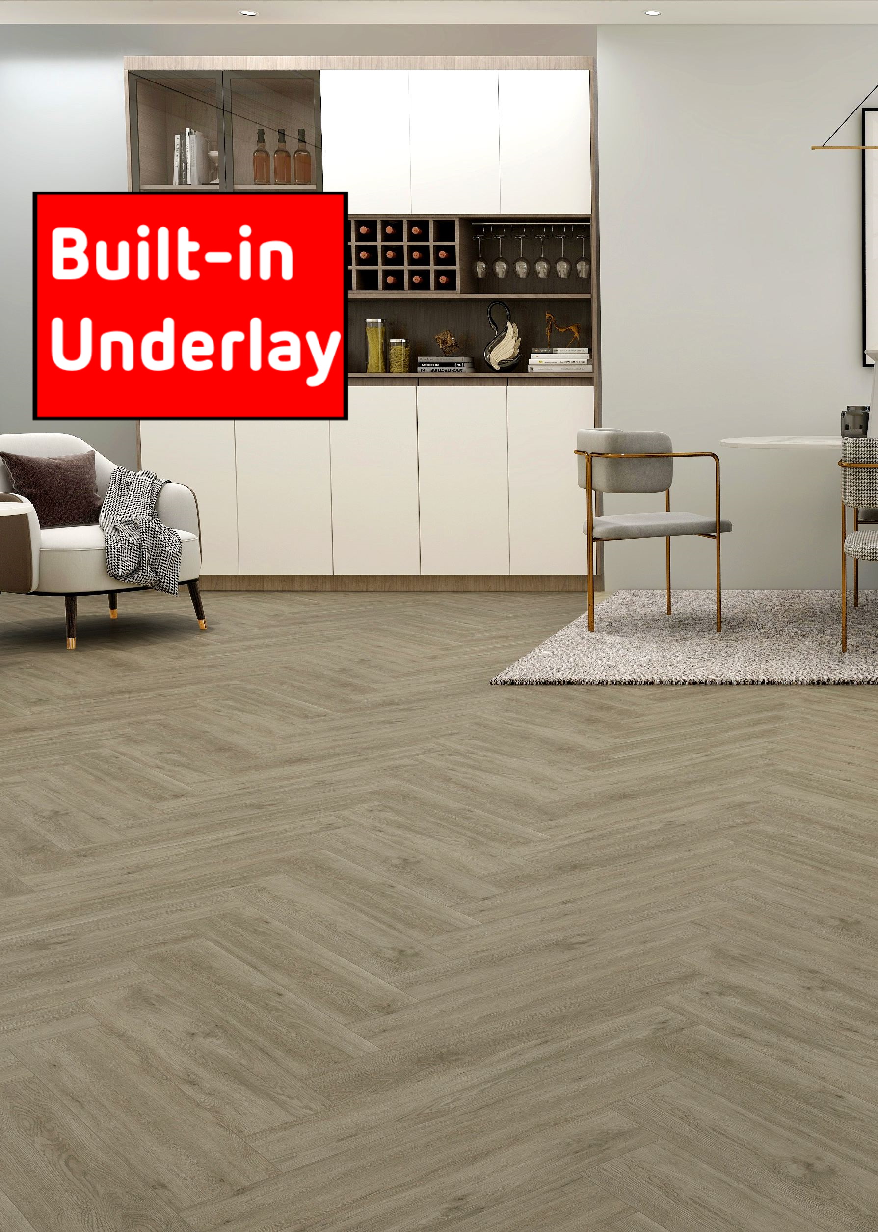 Natural 40 Wood LVT - Michigan Herringbone Oak Natural 40 Wood LVT - Michigan Herringbone Oak