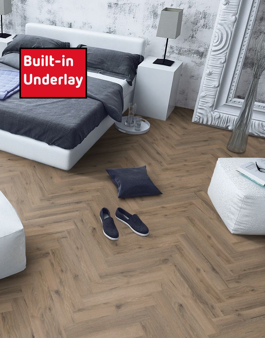 Mocha Oak Herringbone Wood LVT Mocha Oak Herringbone Wood LVT