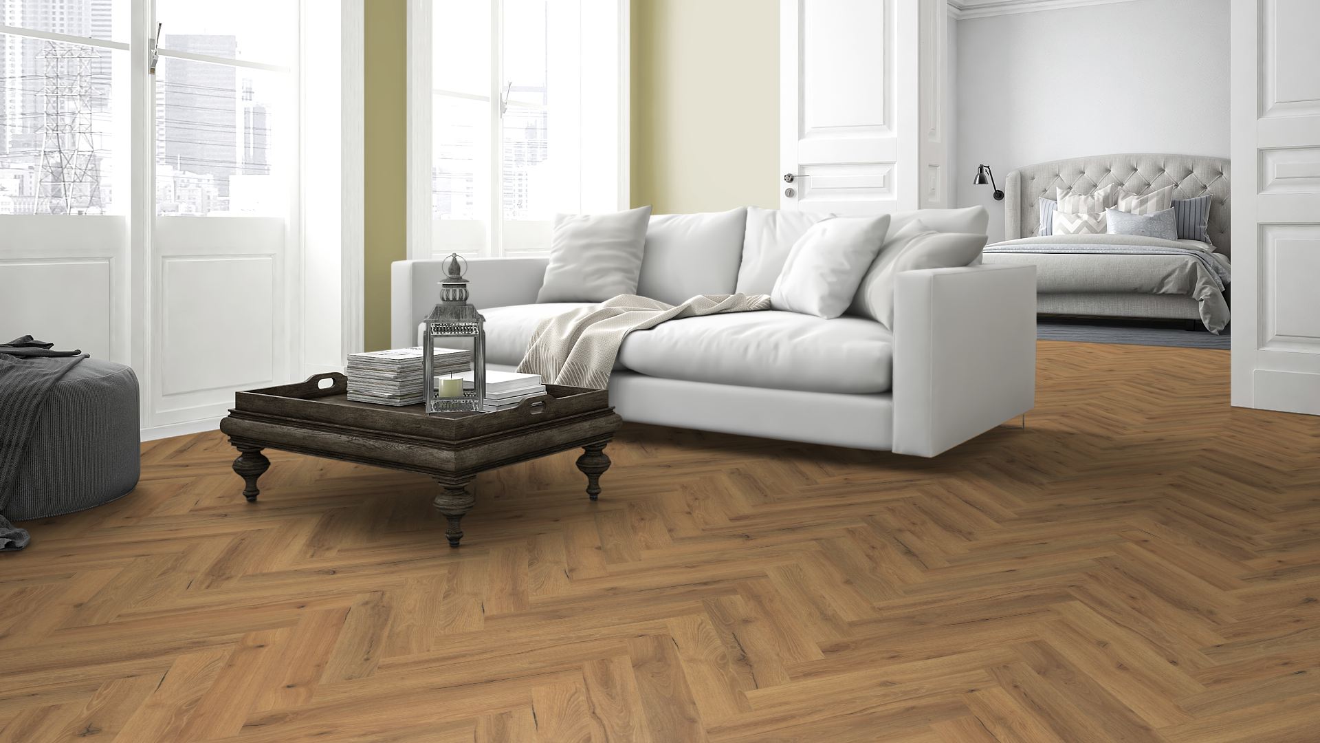 Ranch Oak Herringbone Wood LVT