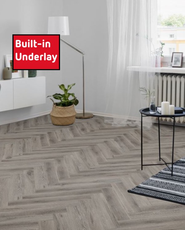 Rustic Grey Oak Herringbone Wood LVT Rustic Grey Oak Herringbone Wood LVT