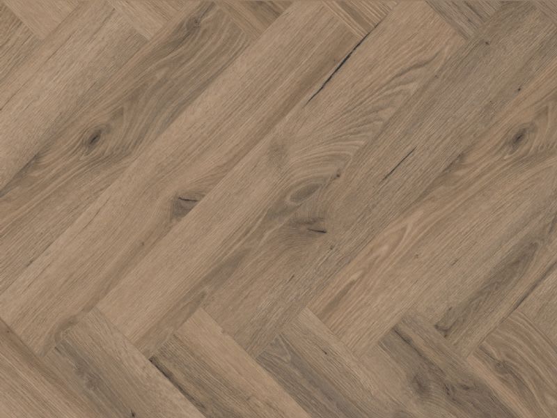 Mocha Oak Herringbone Wood LVT