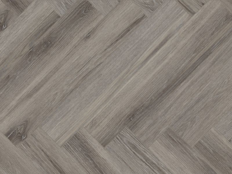 Rustic Grey Oak Herringbone Wood LVT