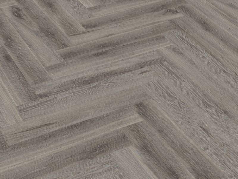 Rustic Grey Oak Herringbone Wood LVT