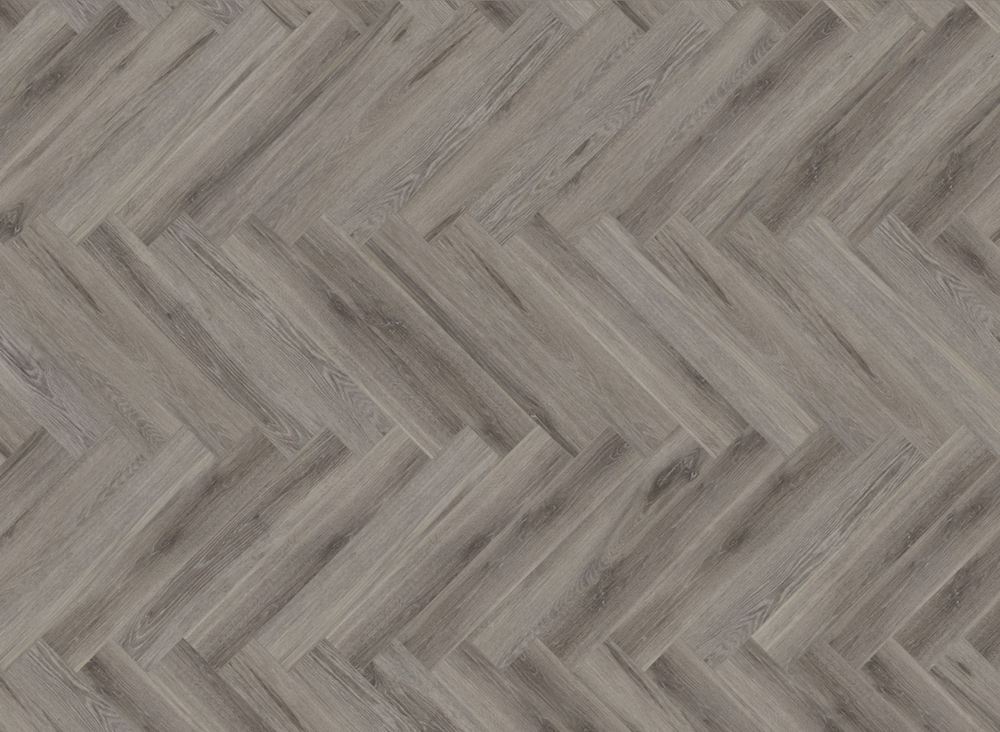 Rustic Grey Oak Herringbone Wood LVT