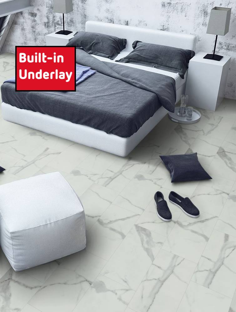 Carrara White Marble Matt Tile LVT Carrara White Marble Matt Tile LVT