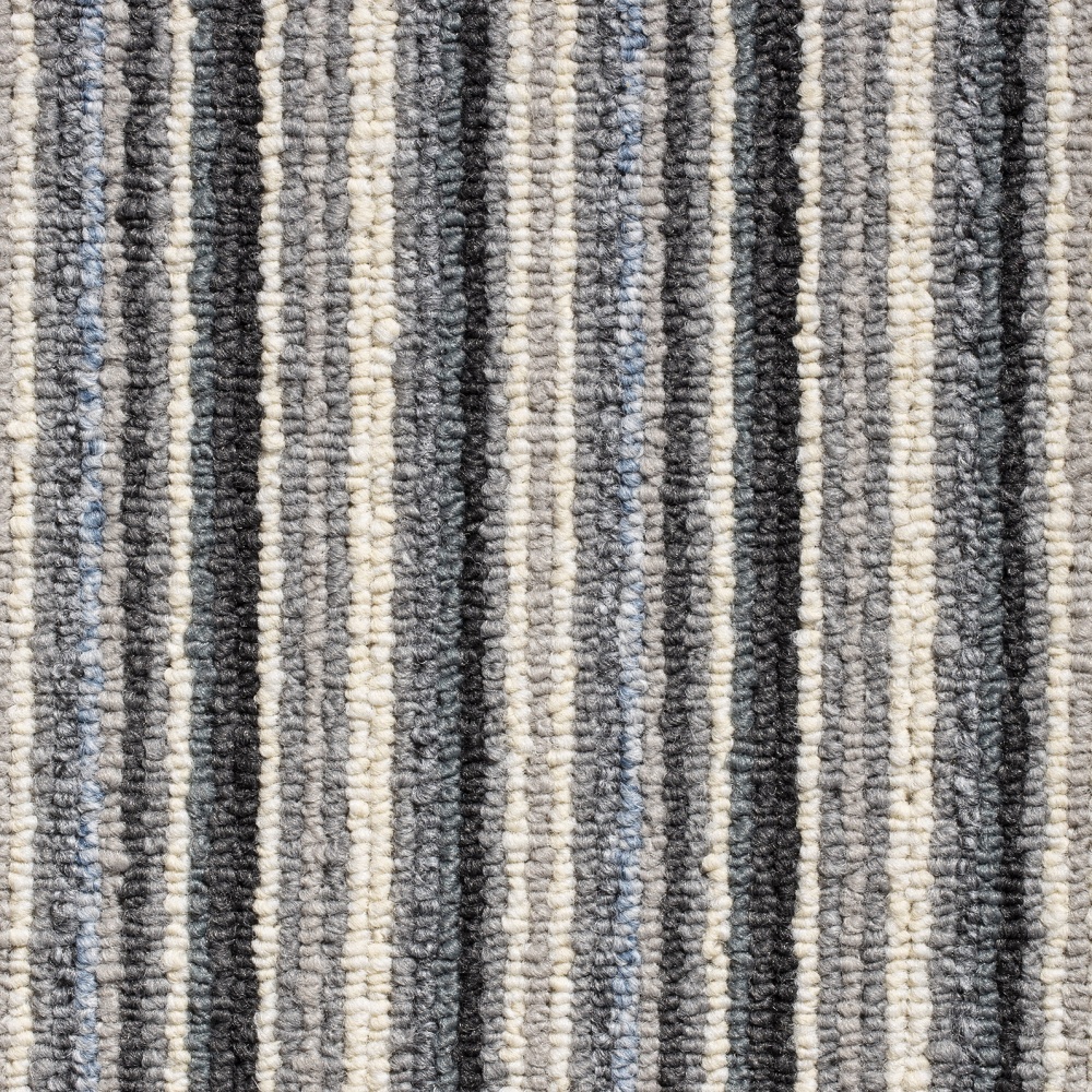 Oxford Stripe Loop Carpet - Blue Beige 9723