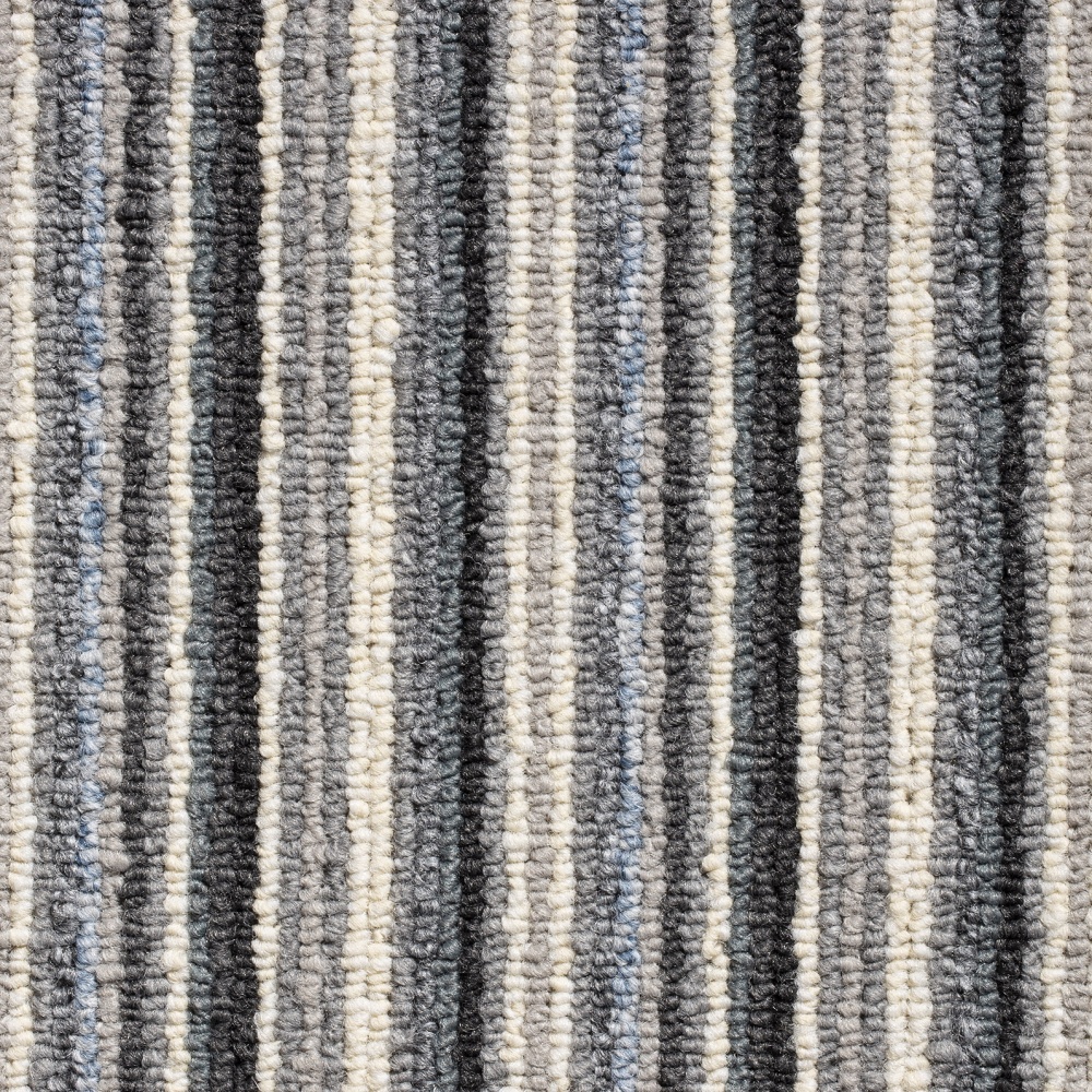 Oxford Stripe Loop Carpet - Blue Beige 9723 Oxford Stripe Loop Carpet - Blue Beige 9723