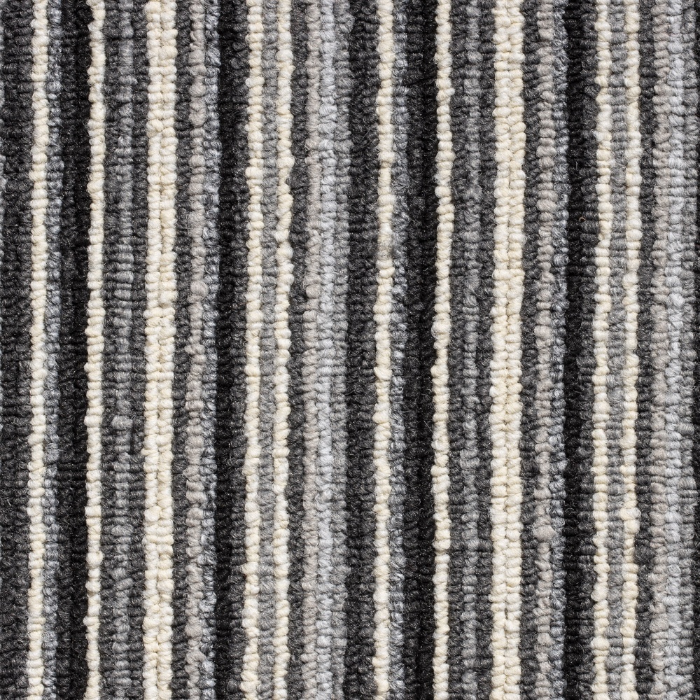 Oxford Stripe Loop Carpet - Grey 9725 Oxford Stripe Loop Carpet - Grey 9725
