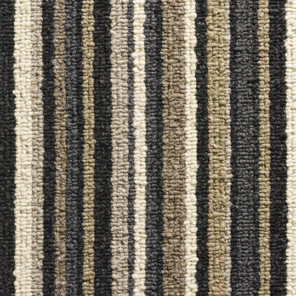 Oxford Stripe Loop Carpet - Anthracite 9728 Oxford Stripe Loop Carpet - Anthracite 9728
