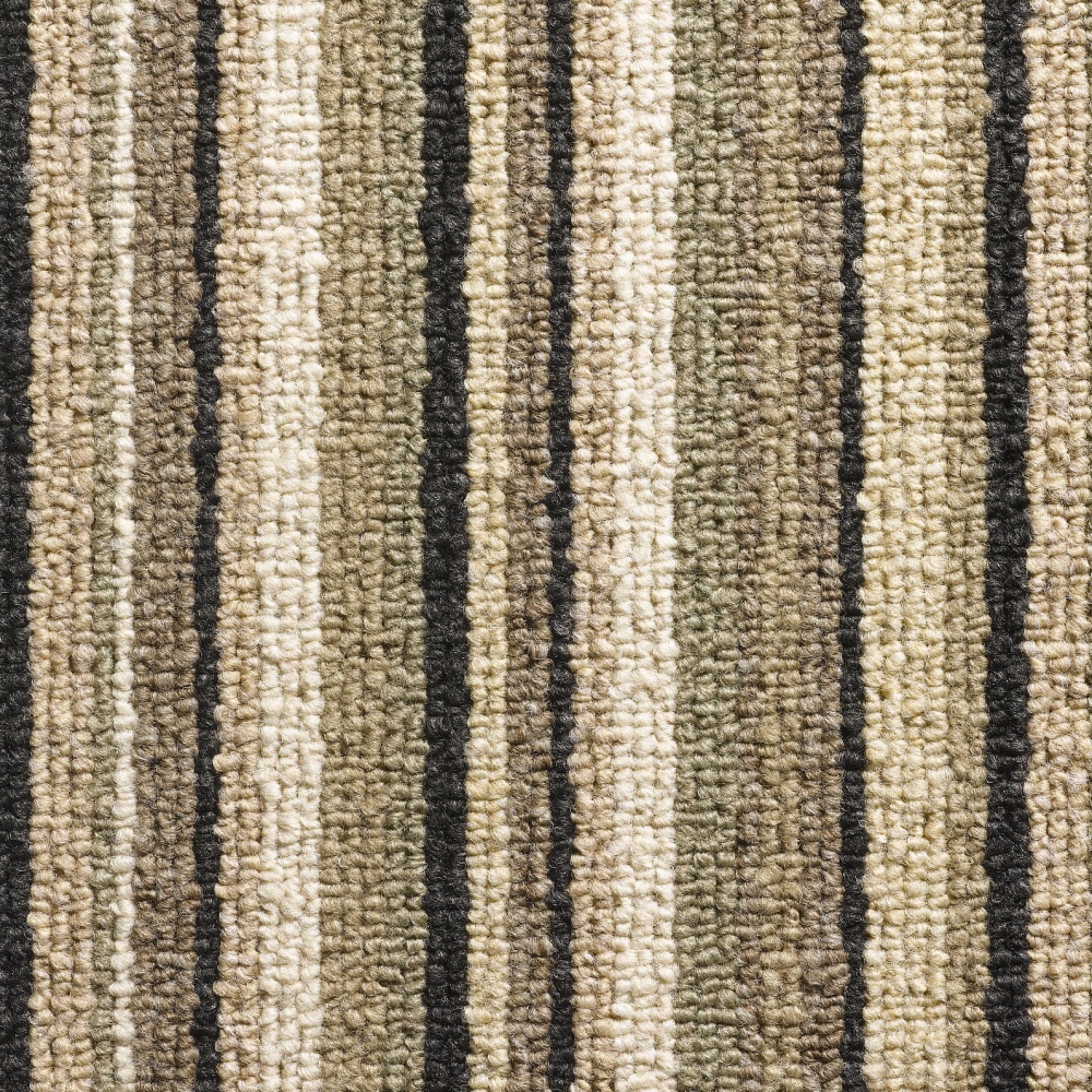 Oxford Stripe Loop Carpet - Green 9744 Oxford Stripe Loop Carpet - Green 9744