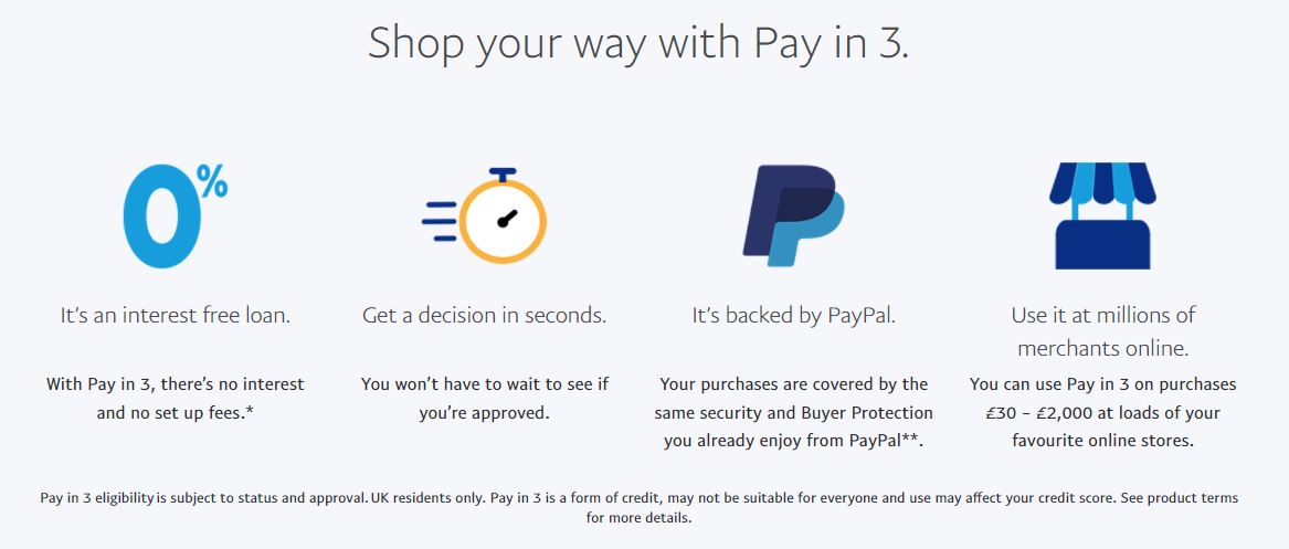 Paypal Pay in 3
