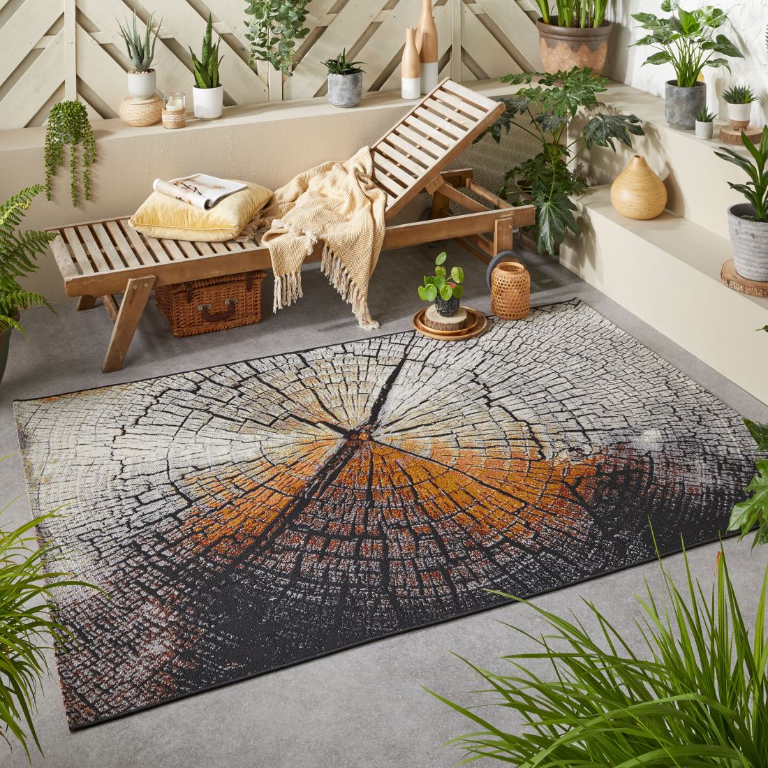 Terra Nova In/Outdoor Modern Rug - Wood