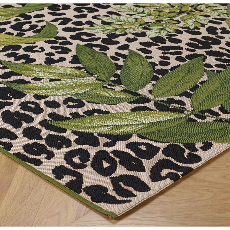 Tropicana In/Outdoor Floral Leopard  Rug - 823K