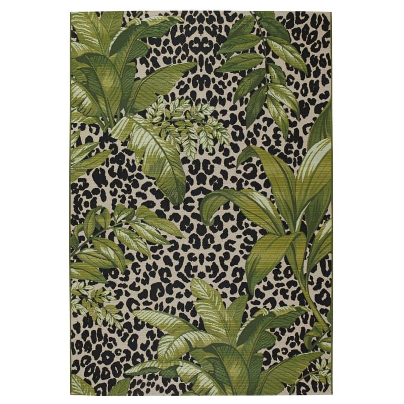 Tropicana In/Outdoor Floral Leopard  Rug - 823K