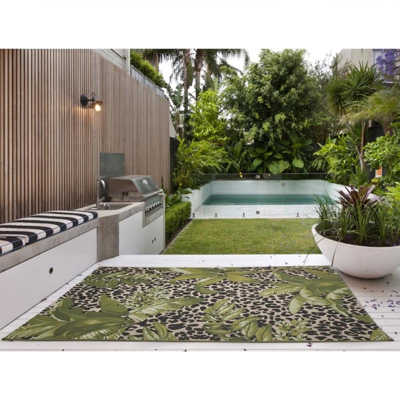 Tropicana In/Outdoor Floral Leopard Rug - 823K Tropicana In/Outdoor Floral Leopard Rug - 823K