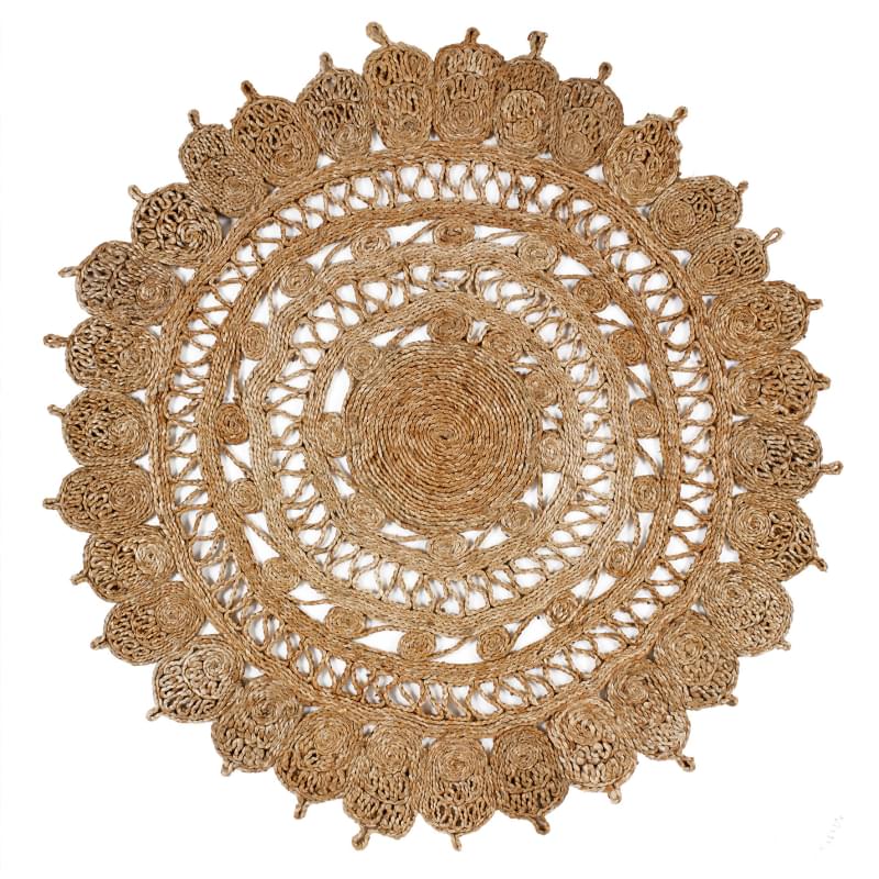 Zarla Circle Jute Rug - Natural Zarla Circle Jute Rug - Natural