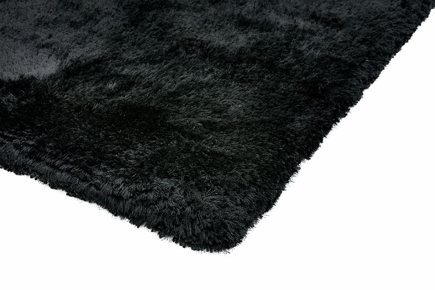 Plush Ultimate Shaggy Silk Rug - Black