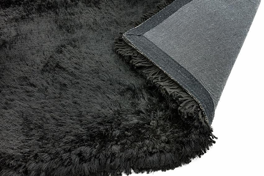 Plush Ultimate Shaggy Silk Rug - Black