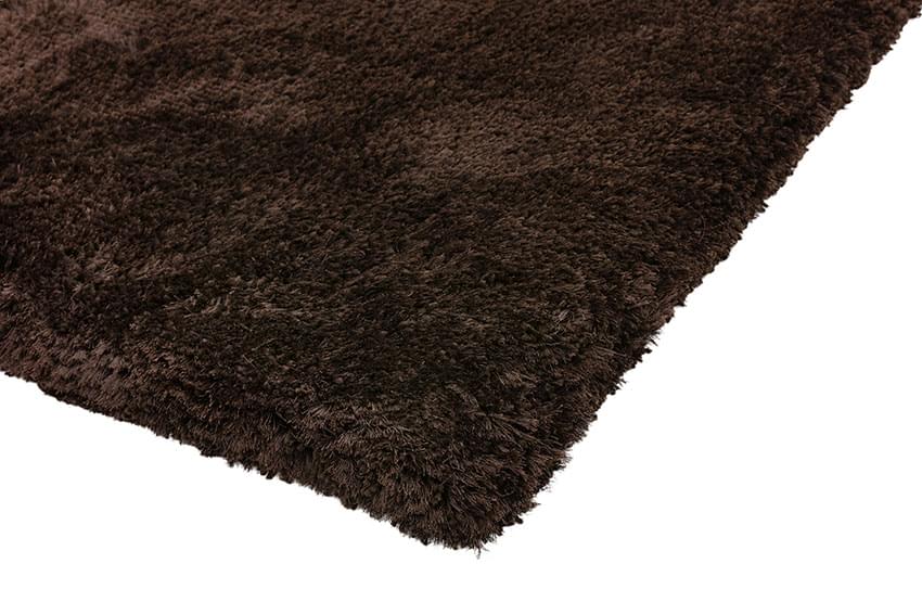 Plush Ultimate Shaggy Silk Rug - Dark Chocolate