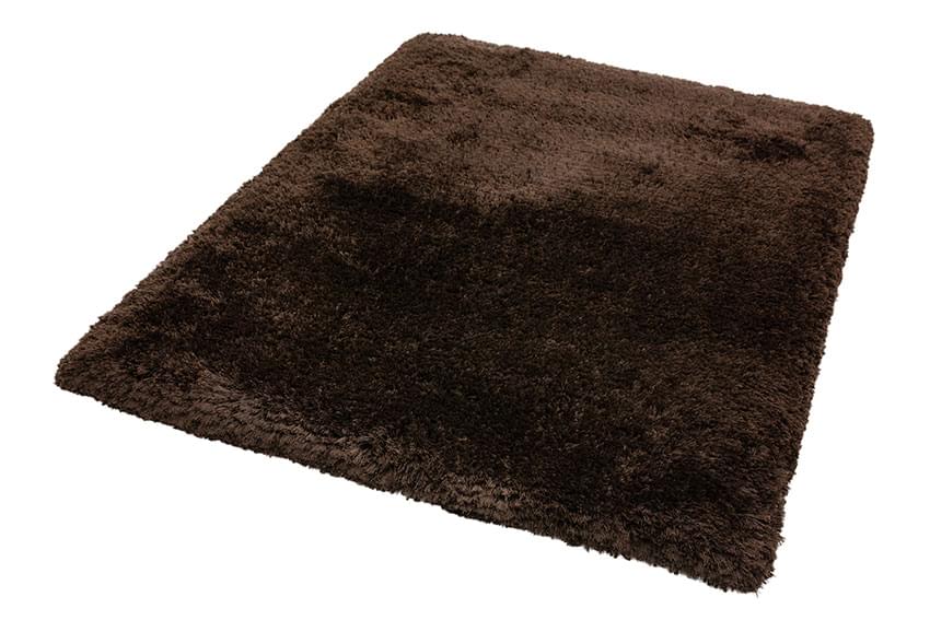 Plush Ultimate Shaggy Silk Rug - Dark Chocolate