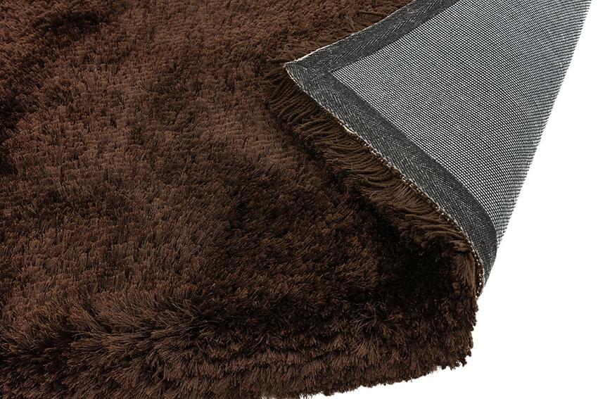 Plush Ultimate Shaggy Silk Rug - Dark Chocolate