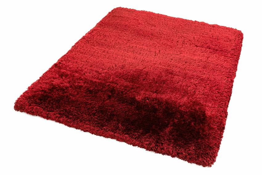 Plush Ultimate Shaggy Silk Rug - Red