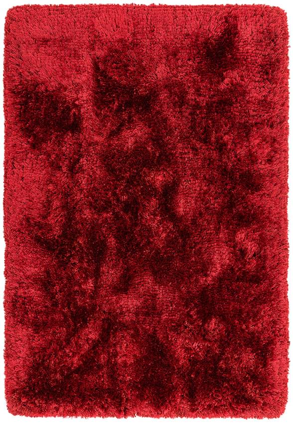 Plush Ultimate Shaggy Silk Rug - Red