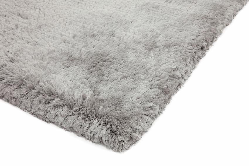 Plush Ultimate Shaggy Silk Rug - Silver