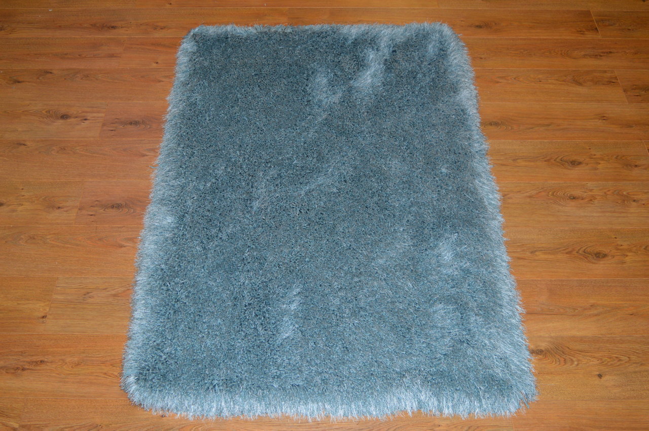 Waterfall Long Pile Shaggy Rug - Duck Egg