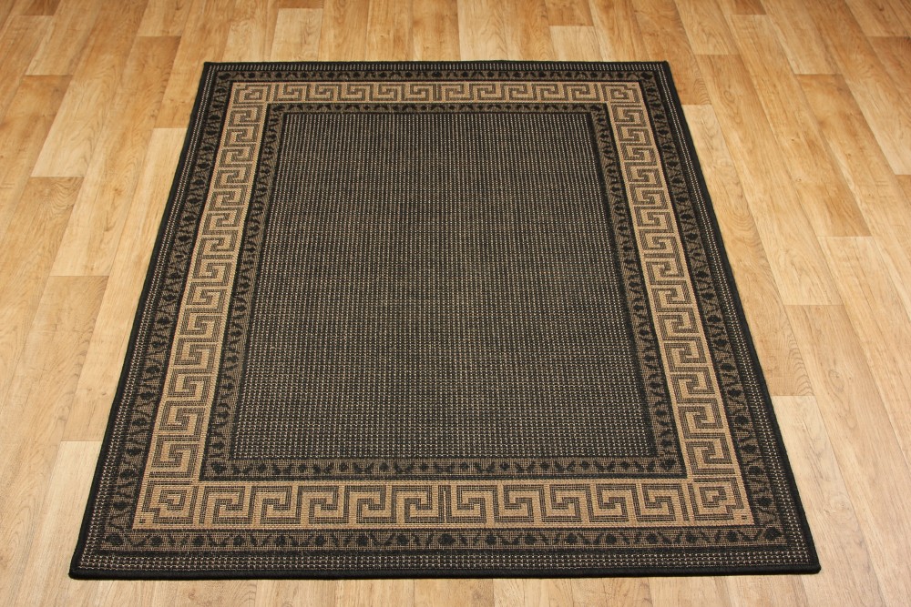 Greek Anti Slip Flatweave Rugs Black Rug Martin