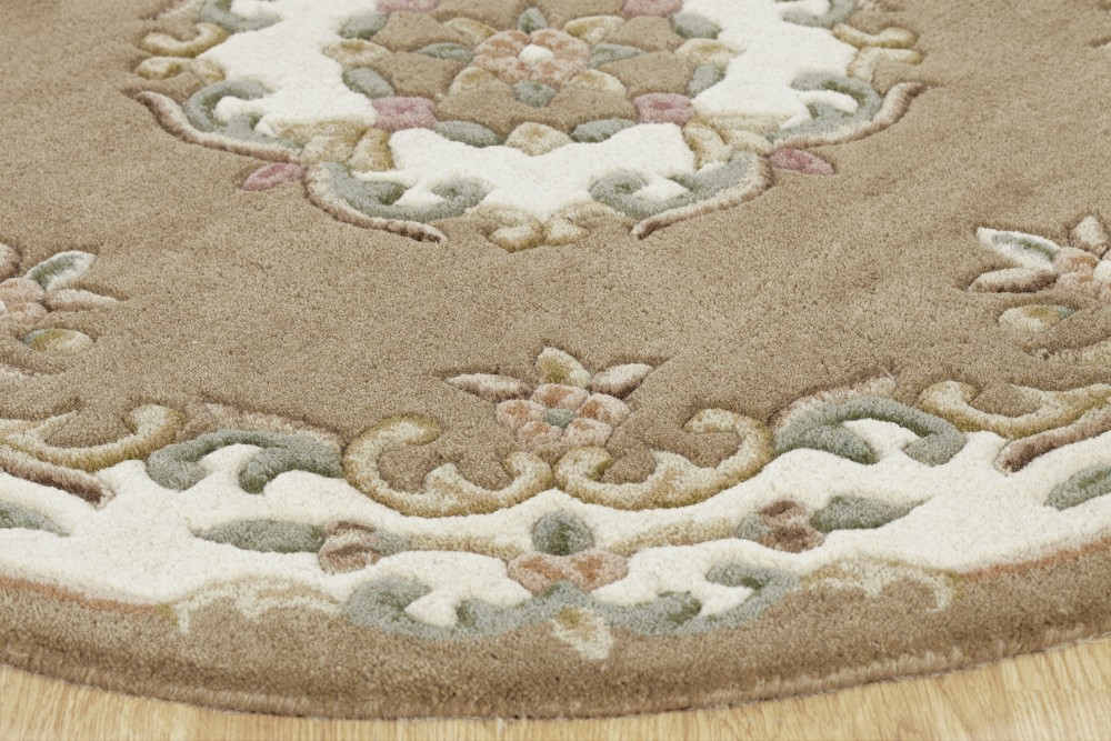 Royal Traditional Circle Rug - Beige