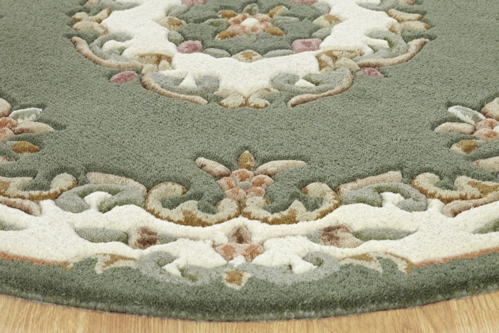 Royal Traditional Circle Rug - Green Royal Traditional Circle Rug - Green