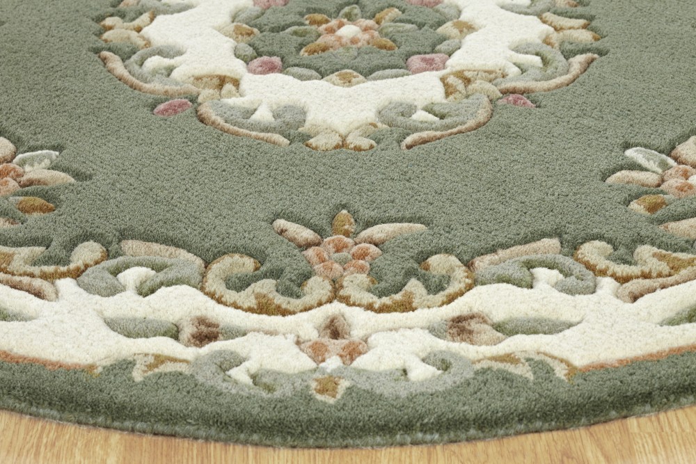 Royal Traditional Circle Rug - Green