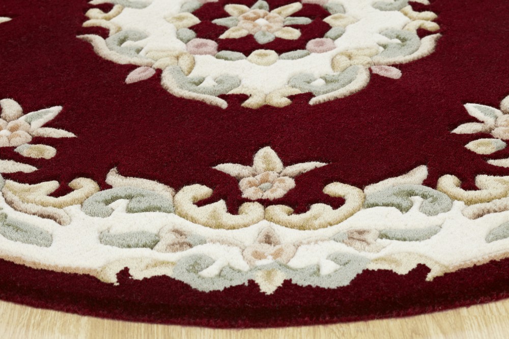 Royal Traditional Circle Rug - Red