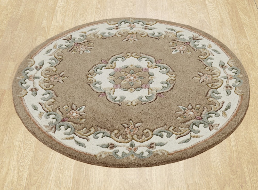 Royal Traditional Circle Rug - Beige