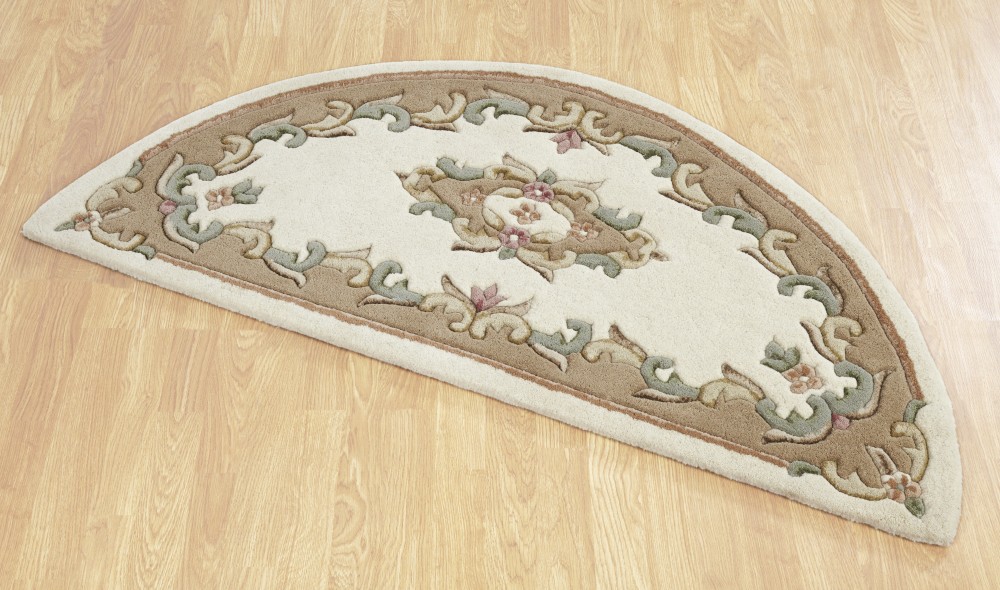 Royal Traditional Half Moon Rug - Cream Beige